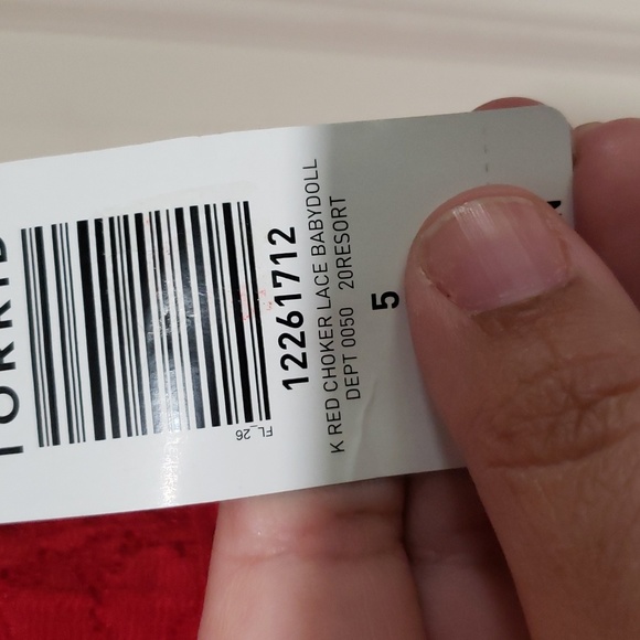 Torrid Red Choker Lace Babydoll Shirt - Picture 9 of 10